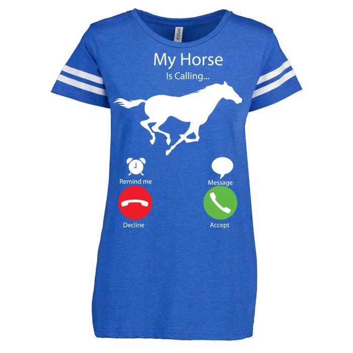 My Horse Is Calling Enza Ladies Jersey Football T-Shirt