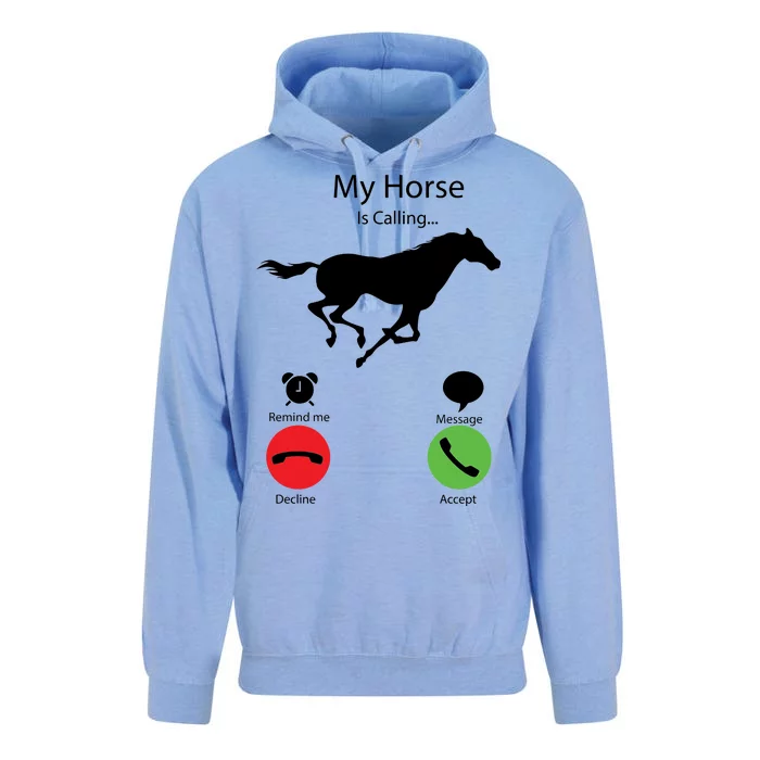 My Horse Is Calling Unisex Surf Hoodie