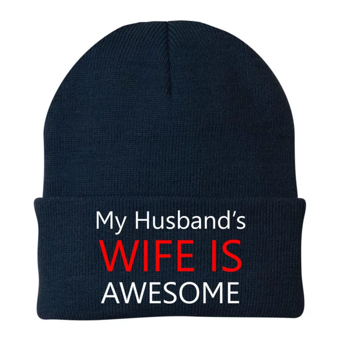 My Husband's Wife Is Awesome Knit Cap Winter Beanie