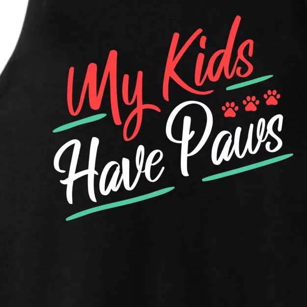 My Kids Have Paws Pet Owner Ladies Tri-Blend Wicking Tank