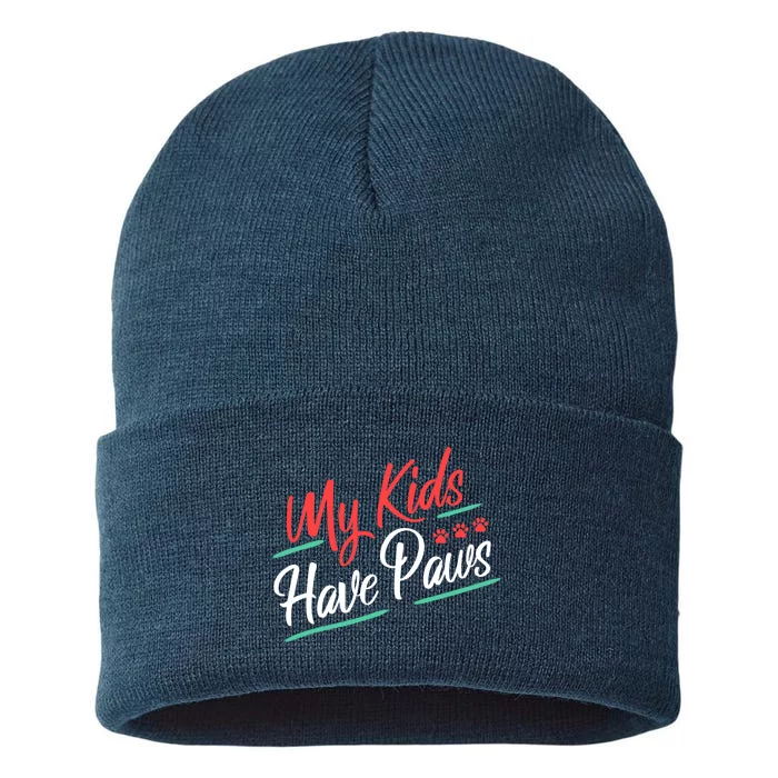 My Kids Have Paws Pet Owner Sustainable Knit Beanie