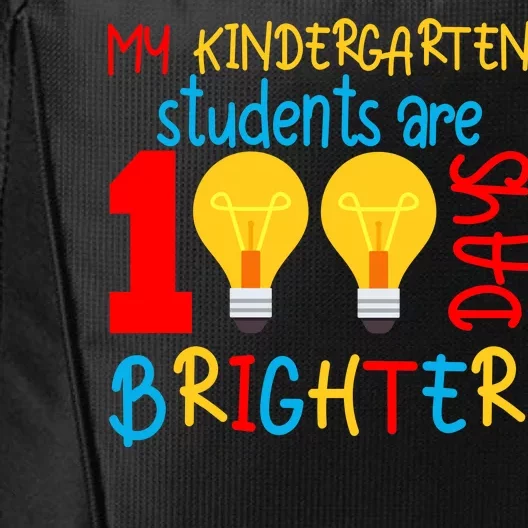 My Kindergarten Student Are 100 Days Brighter City Backpack