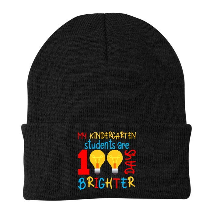 My Kindergarten Student Are 100 Days Brighter Knit Cap Winter Beanie