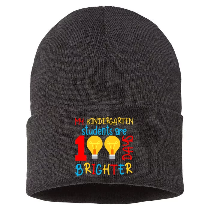 My Kindergarten Student Are 100 Days Brighter Sustainable Knit Beanie