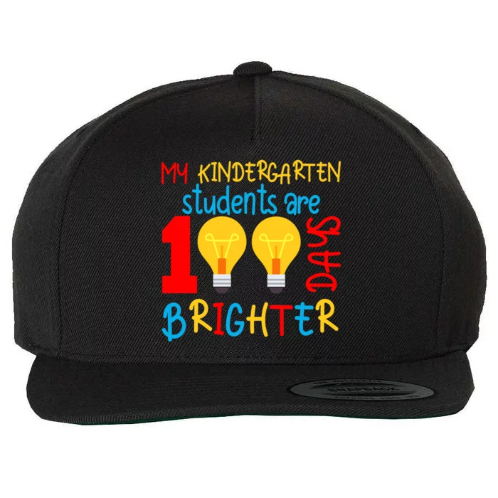 My Kindergarten Student Are 100 Days Brighter Wool Snapback Cap