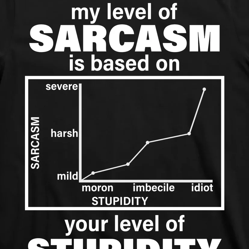 My Level Of Sarcasm Depends On Your Level Of Stupidity T-Shirt