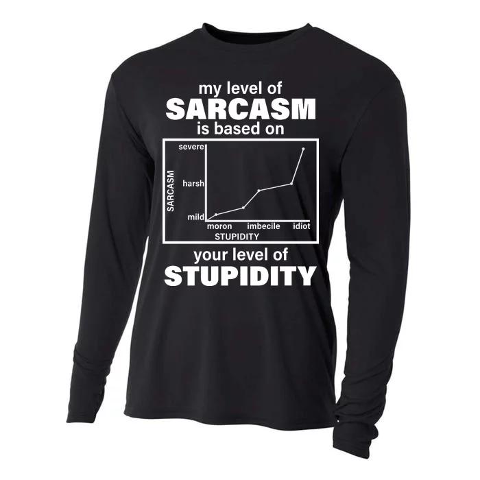 My Level Of Sarcasm Depends On Your Level Of Stupidity Cooling Performance Long Sleeve Crew