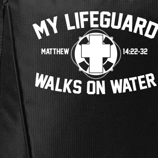 My Lifeguard Walks On Water Jesus Saves City Backpack