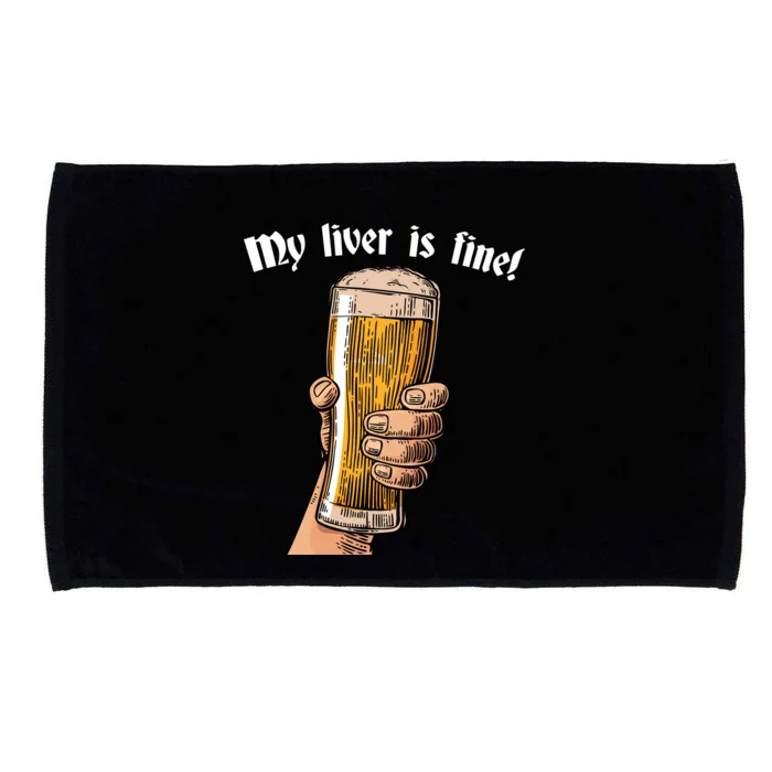 My Liver Is Fine Microfiber Hand Towel