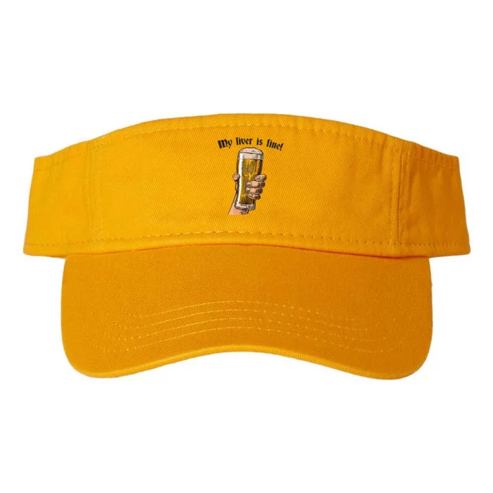 My Liver Is Fine Valucap Bio-Washed Visor