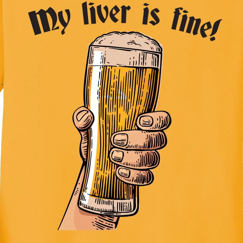 My Liver Is Fine Kids Long Sleeve Shirt