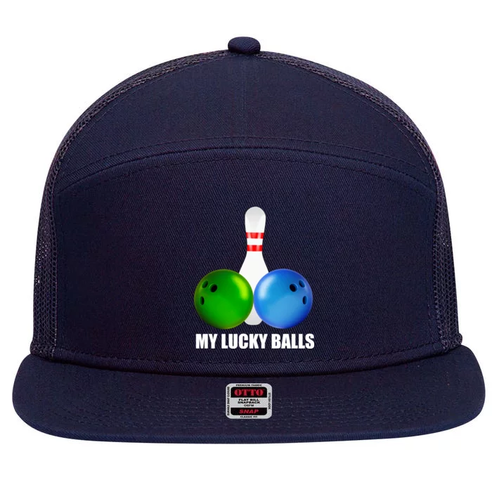 My Lucky Balls 7 Panel Mesh Trucker Snapback Hat