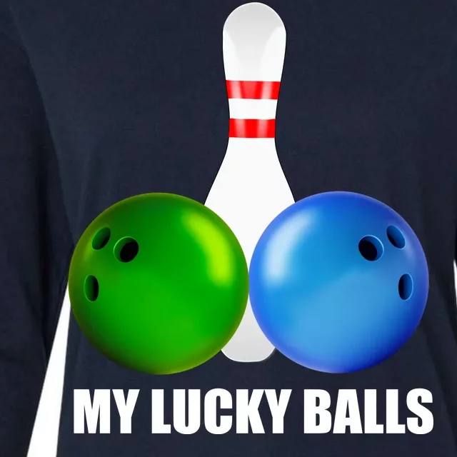 My Lucky Balls Womens Cotton Relaxed Long Sleeve T-Shirt