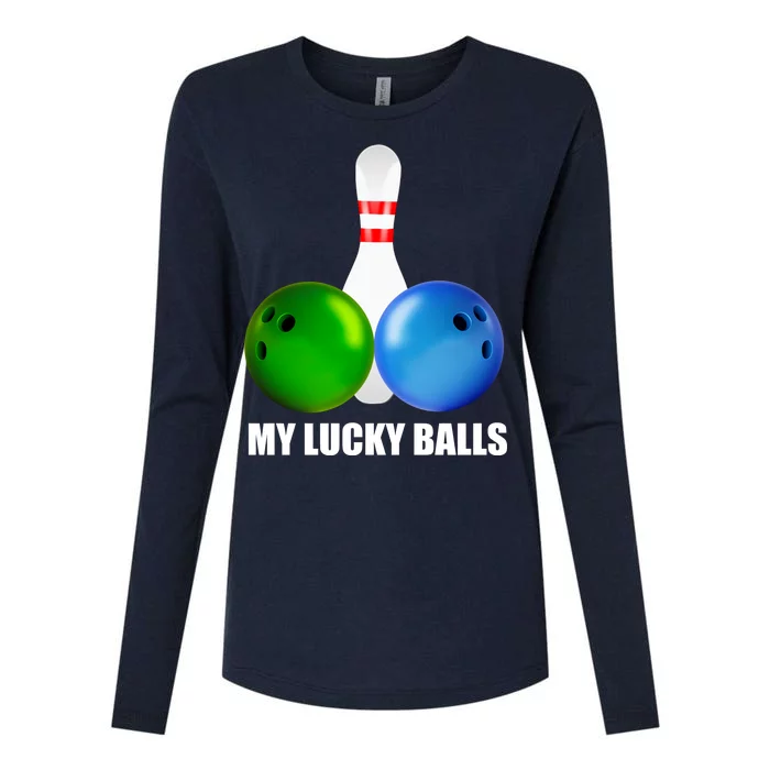 My Lucky Balls Womens Cotton Relaxed Long Sleeve T-Shirt