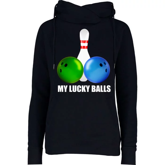 My Lucky Balls Womens Funnel Neck Pullover Hood