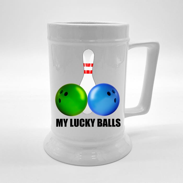 My Lucky Balls Front & Back Beer Stein