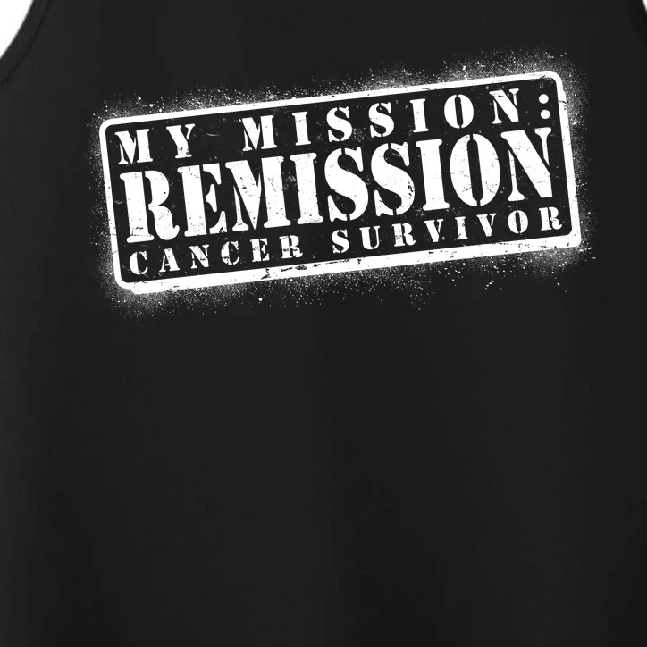 My Mission Remission Cancer Survivor Stamp Performance Tank