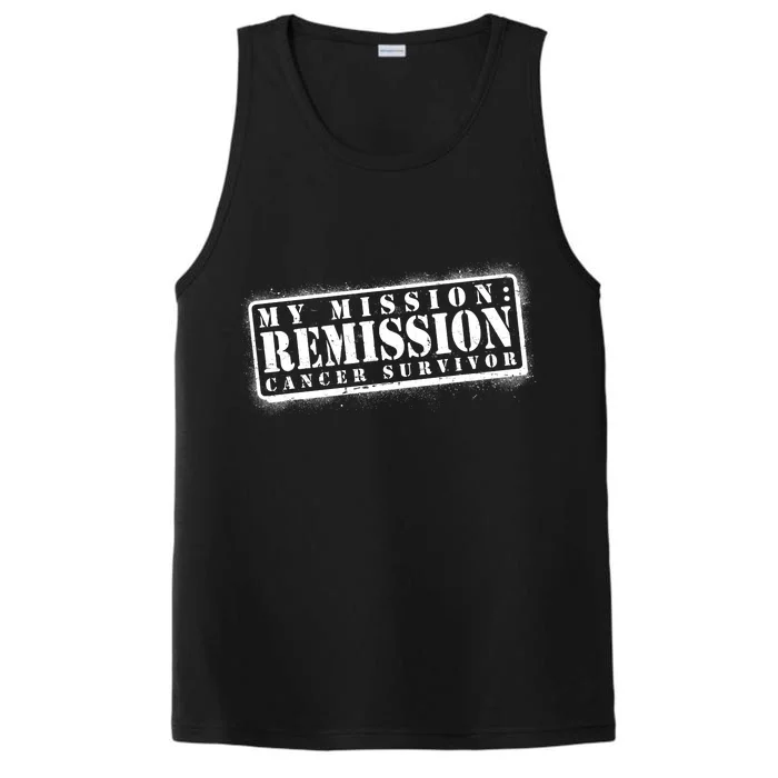 My Mission Remission Cancer Survivor Stamp Performance Tank