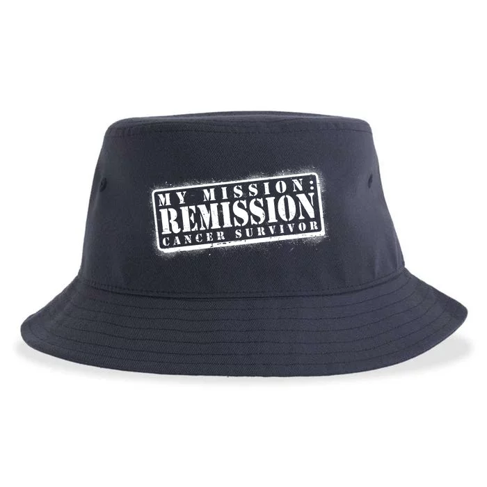 My Mission Remission Cancer Survivor Stamp Sustainable Bucket Hat