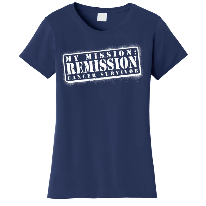 My Mission Remission Cancer Survivor Stamp Women's T-Shirt