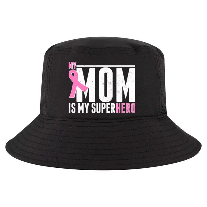 My Mom Is My Superhero Breast Cancer Cool Comfort Performance Bucket Hat