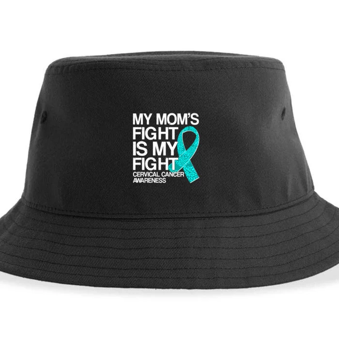 My Mom's Fight is My Fight Cervical Cancer Awareness Sustainable Bucket Hat