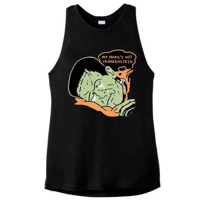 My Name Is Not Frankenstein Ladies Tri-Blend Wicking Tank