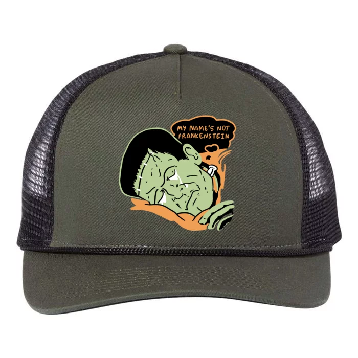 My Name Is Not Frankenstein Retro Rope Trucker Hat Cap