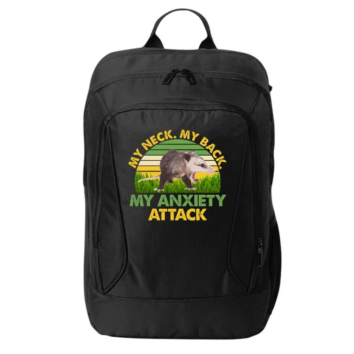 My Neck My Back My Anxiety Attack Vintage Opossum City Backpack