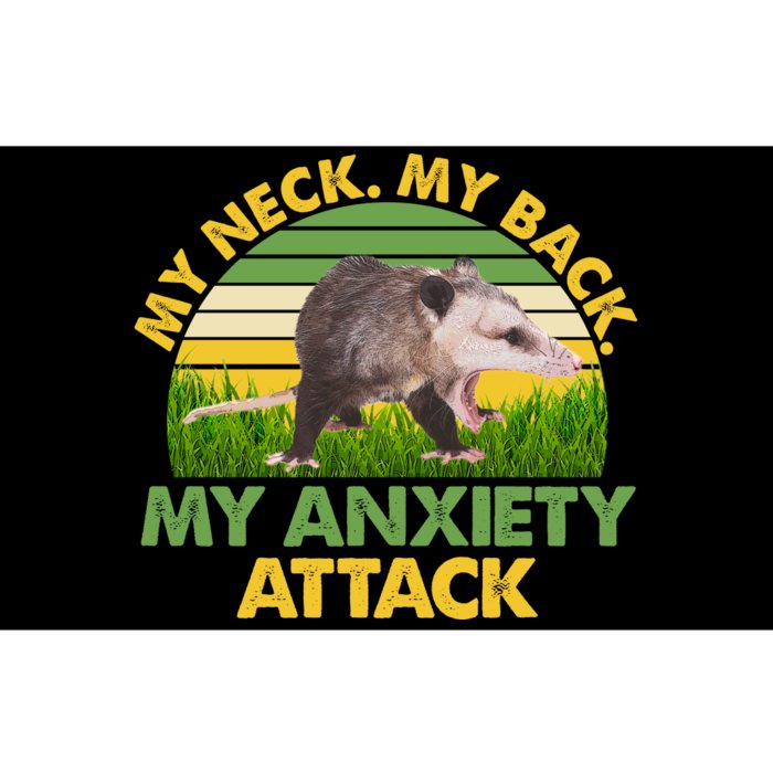 My Neck My Back My Anxiety Attack Vintage Opossum Bumper Sticker