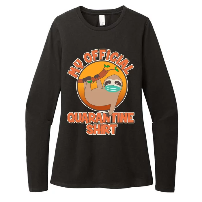 My Official Quarantine Shirt Sloth Womens CVC Long Sleeve Shirt