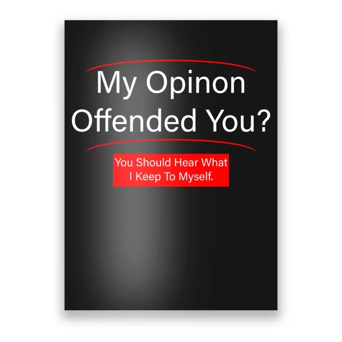 My Opinion Offended You? Poster