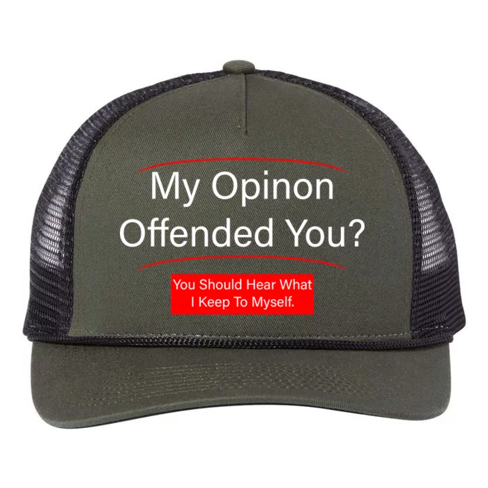 My Opinion Offended You? Retro Rope Trucker Hat Cap