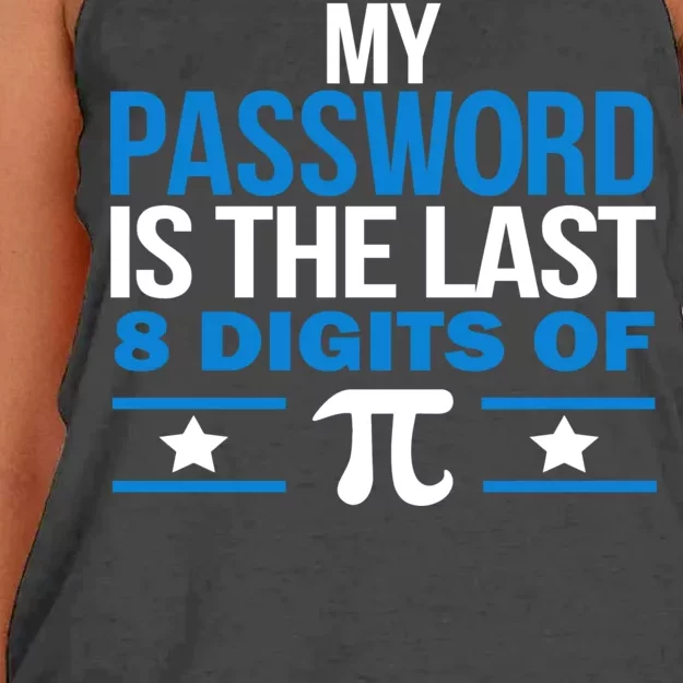 My Password is the last digit of Pi Women's Knotted Racerback Tank