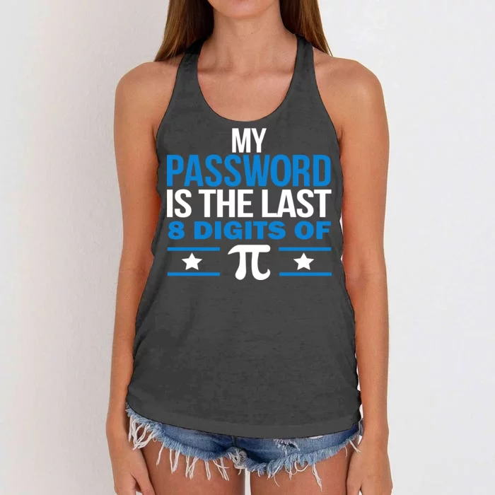 My Password is the last digit of Pi Women's Knotted Racerback Tank