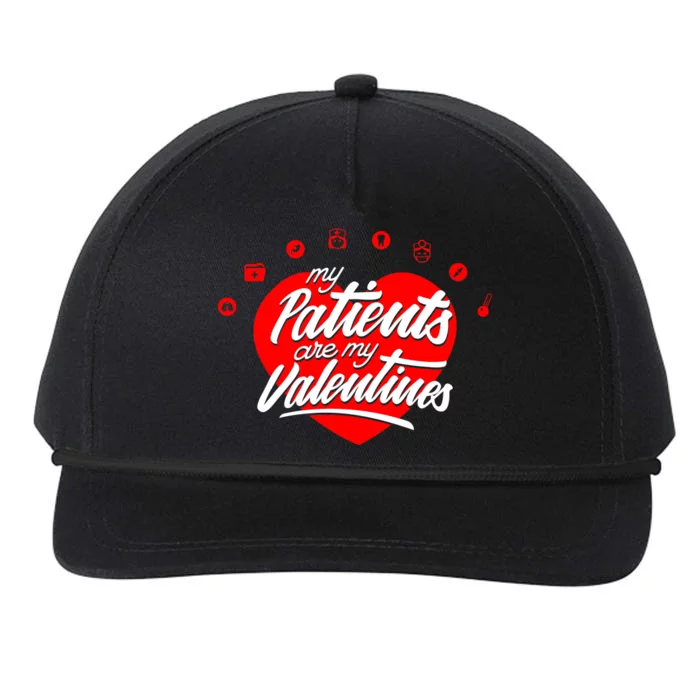 My Patients Are My Valentine's Day Love Heart Snapback Five-Panel Rope Hat