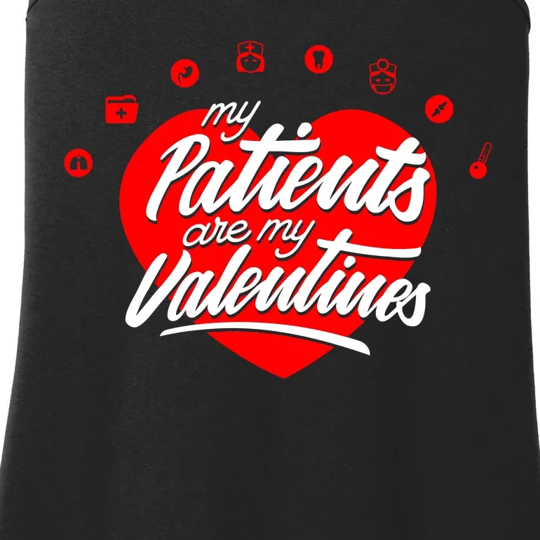 My Patients Are My Valentine's Day Love Heart Ladies Essential Tank