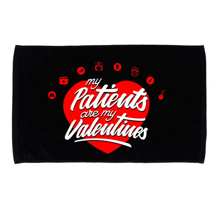 My Patients Are My Valentine's Day Love Heart Microfiber Hand Towel