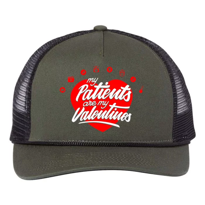 My Patients Are My Valentine's Day Love Heart Retro Rope Trucker Hat Cap