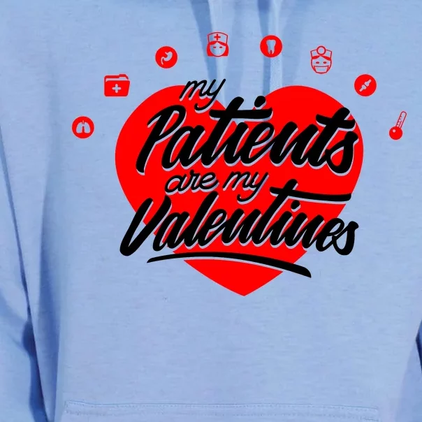 My Patients Are My Valentine's Day Love Heart Unisex Surf Hoodie