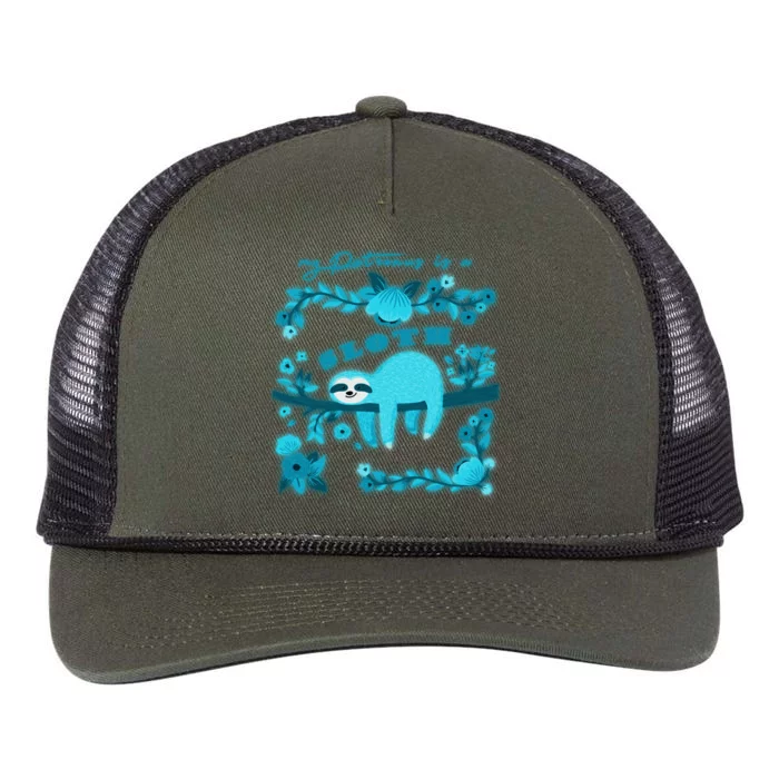 My Patronsus Is A Sloth Funny Retro Rope Trucker Hat Cap