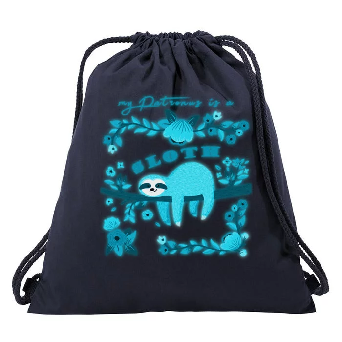 My Patronsus Is A Sloth Funny Drawstring Bag