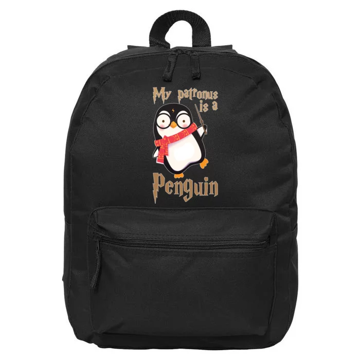 My Patronus Is a Penguin 16 in Basic Backpack