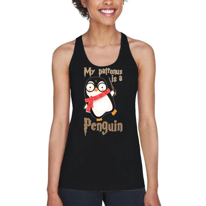 My Patronus Is a Penguin Women's Racerback Tank