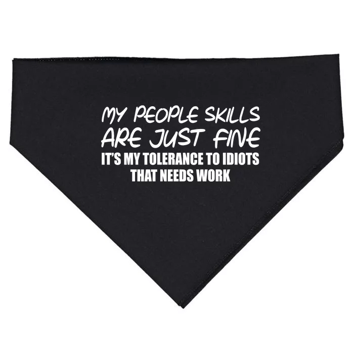 My People Skills Are Just Fine Funny USA-Made Doggie Bandana