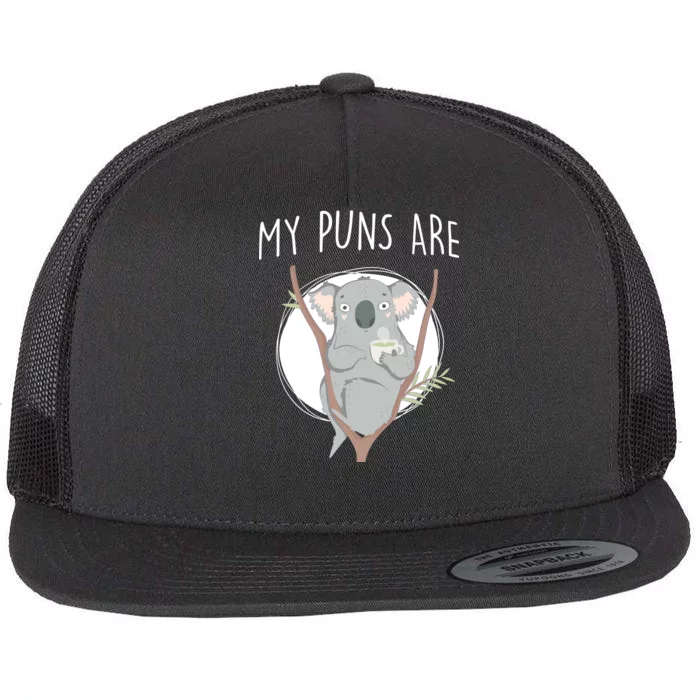 My Puns Are Koala Tea Flat Bill Trucker Hat