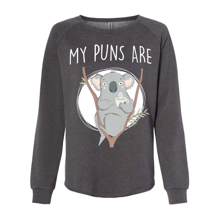 My Puns Are Koala Tea Womens California Wash Sweatshirt