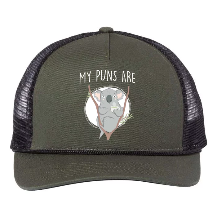 My Puns Are Koala Tea Retro Rope Trucker Hat Cap