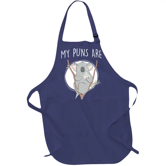 My Puns Are Koala Tea Full-Length Apron With Pocket