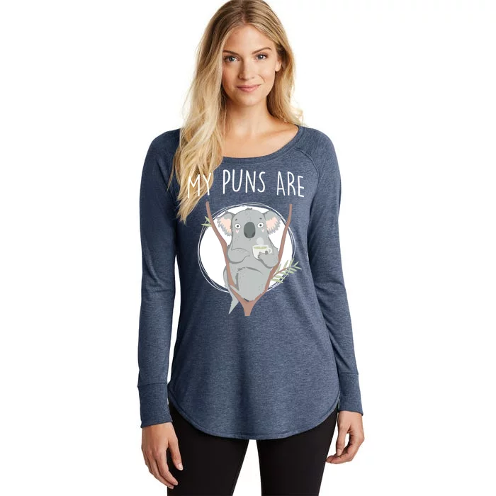 My Puns Are Koala Tea Women's Perfect Tri Tunic Long Sleeve Shirt